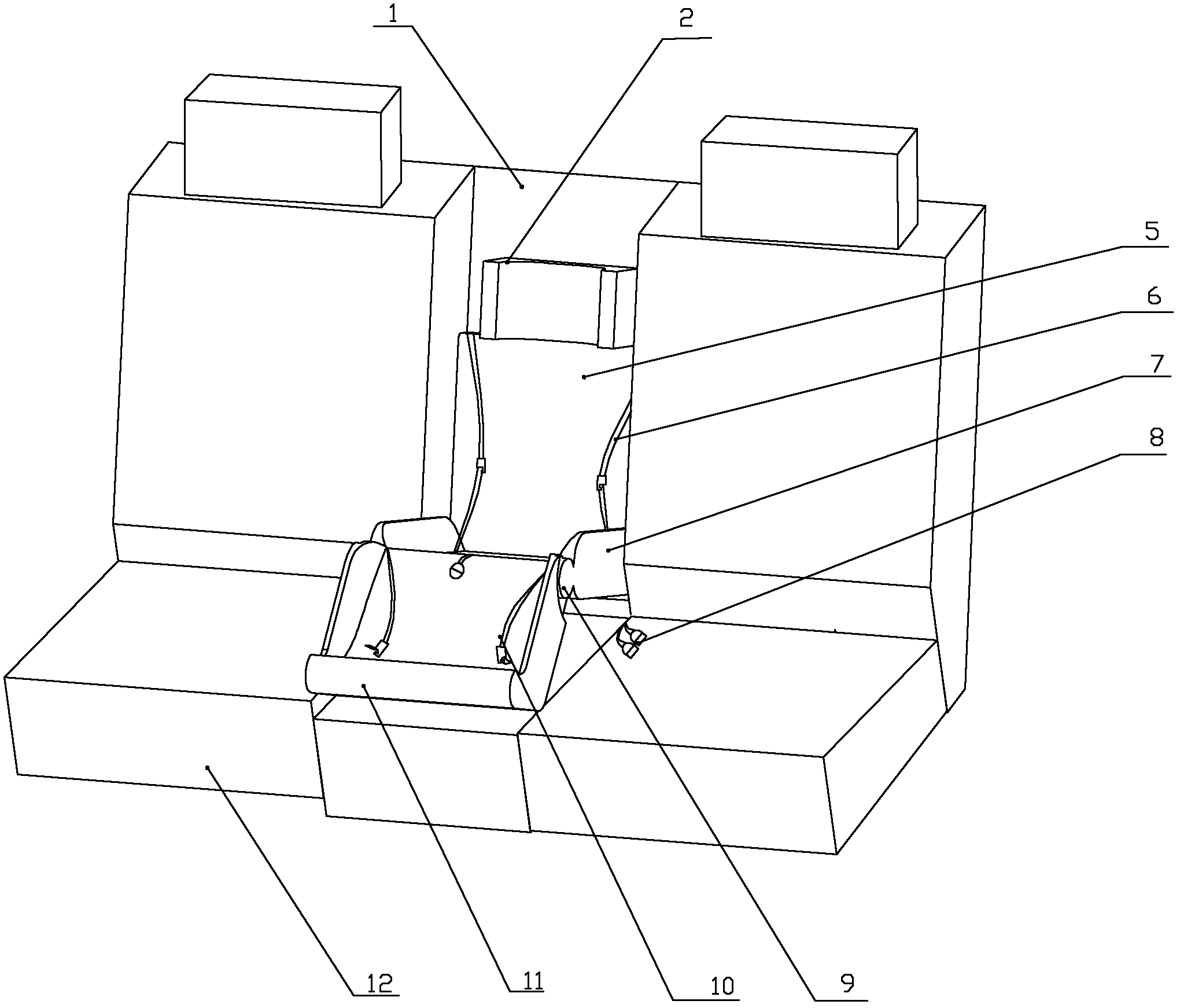 Turnover integral chair for children