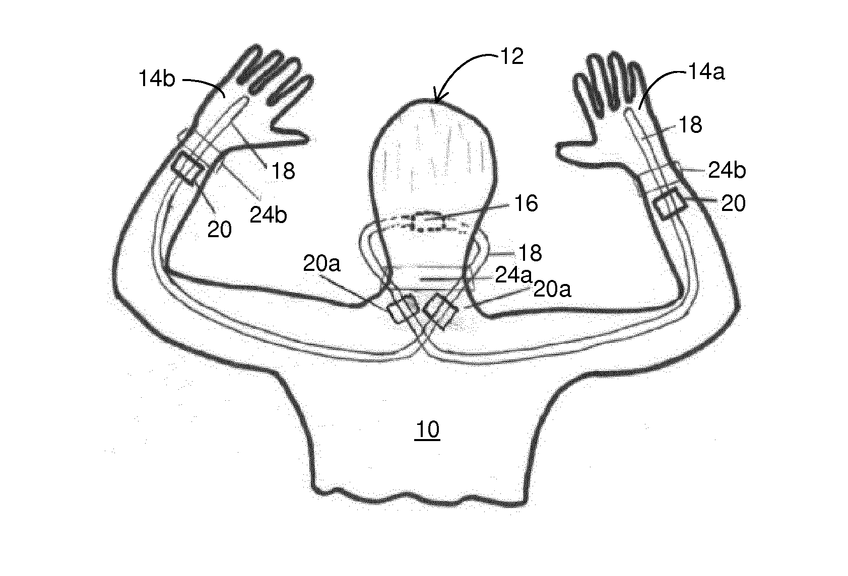 Sports Suit with Heating System and Kit of Parts Therefor