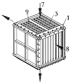 Integral flue gas denitration device filled with denitration catalyst and provided with catalyst coating