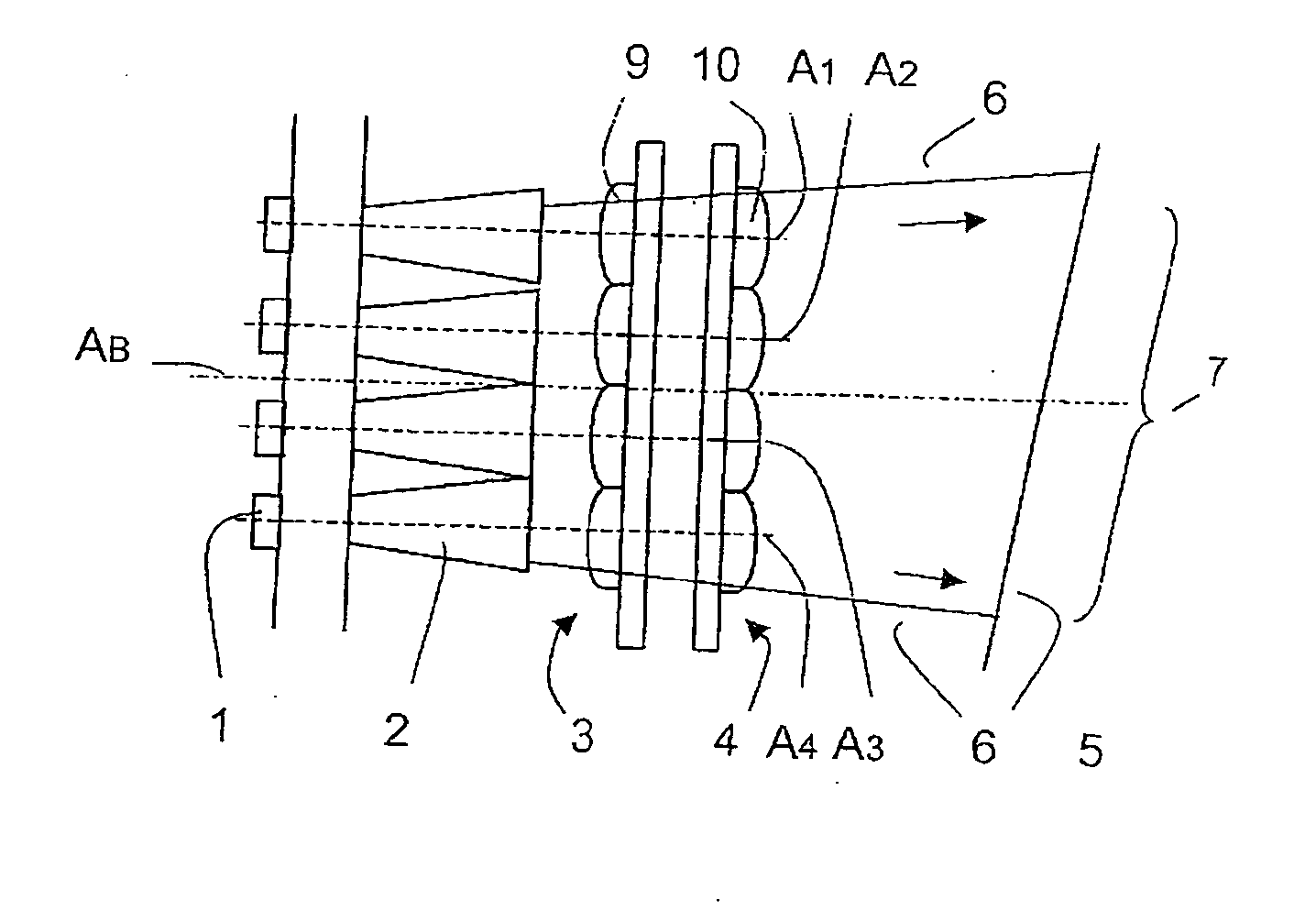 Arrangement for the illumination of an image plane