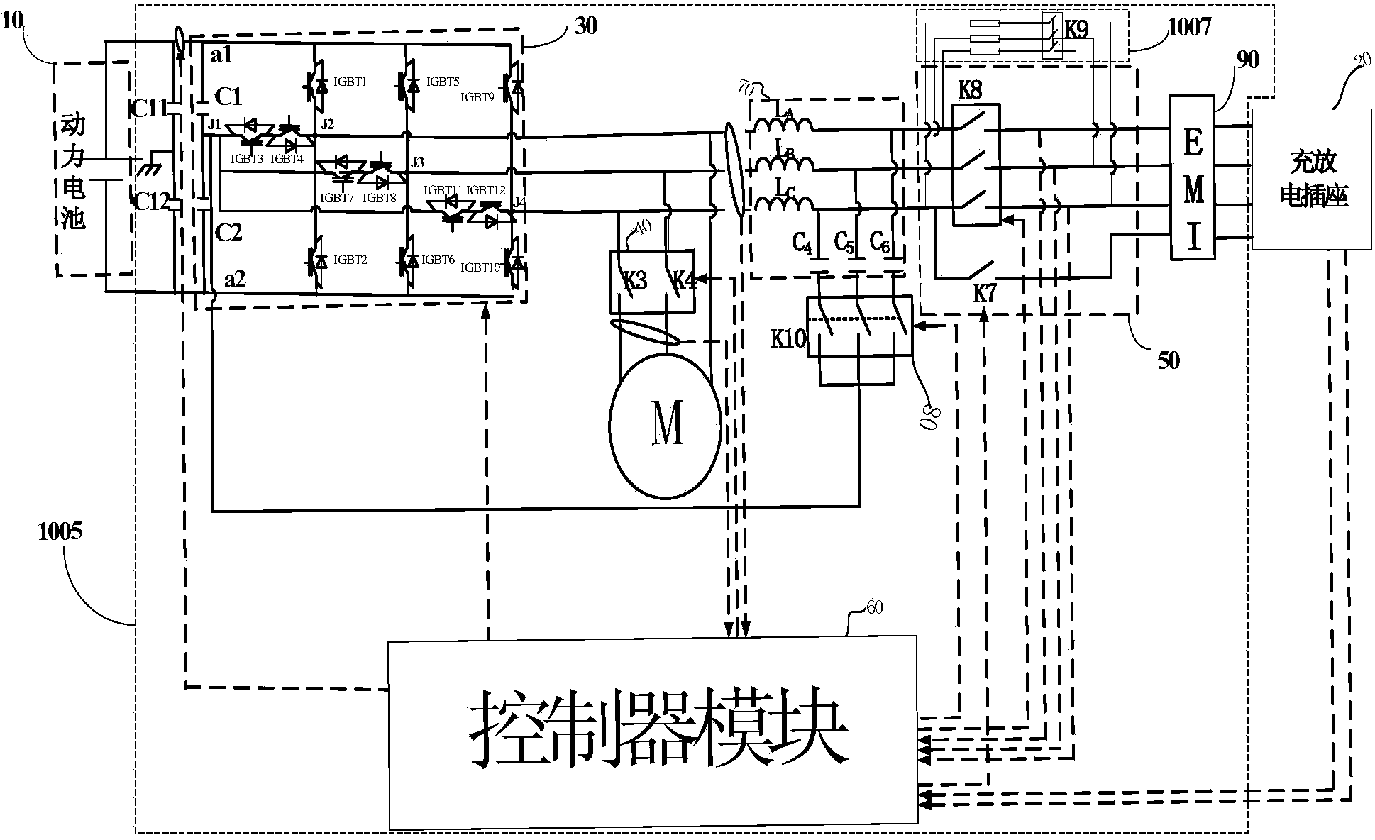 System for mutual charging of electric vehicles and charging connector