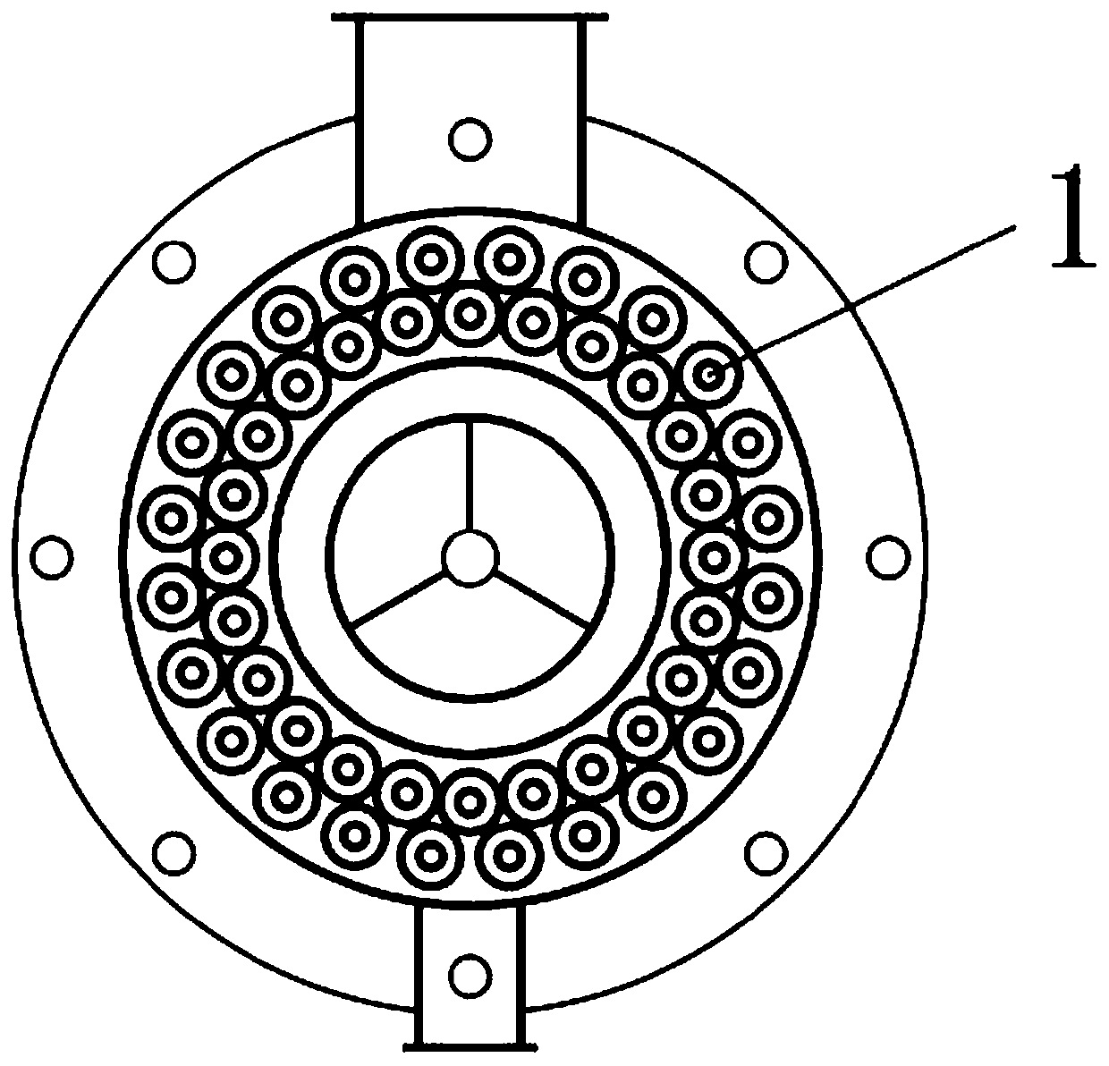 Tube bundle type heat exchange tube, self-preheating burner and heat exchange method