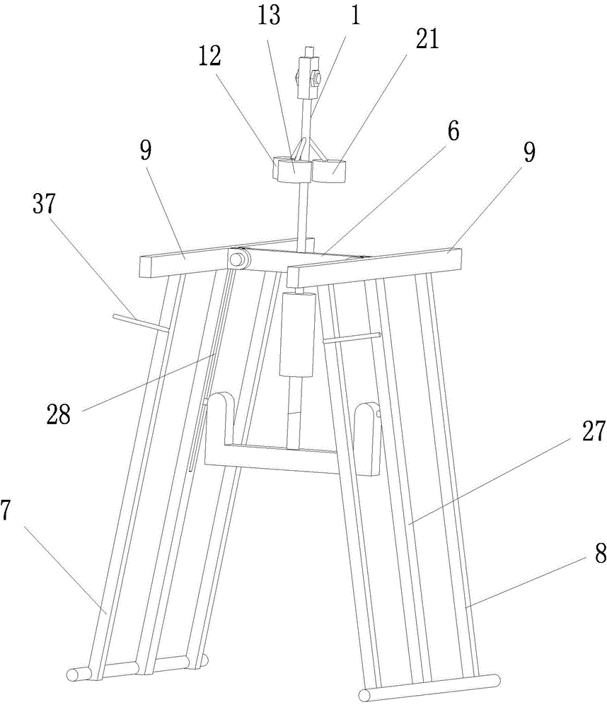 A spraying tool for the interior guard plate of the automobile rear door