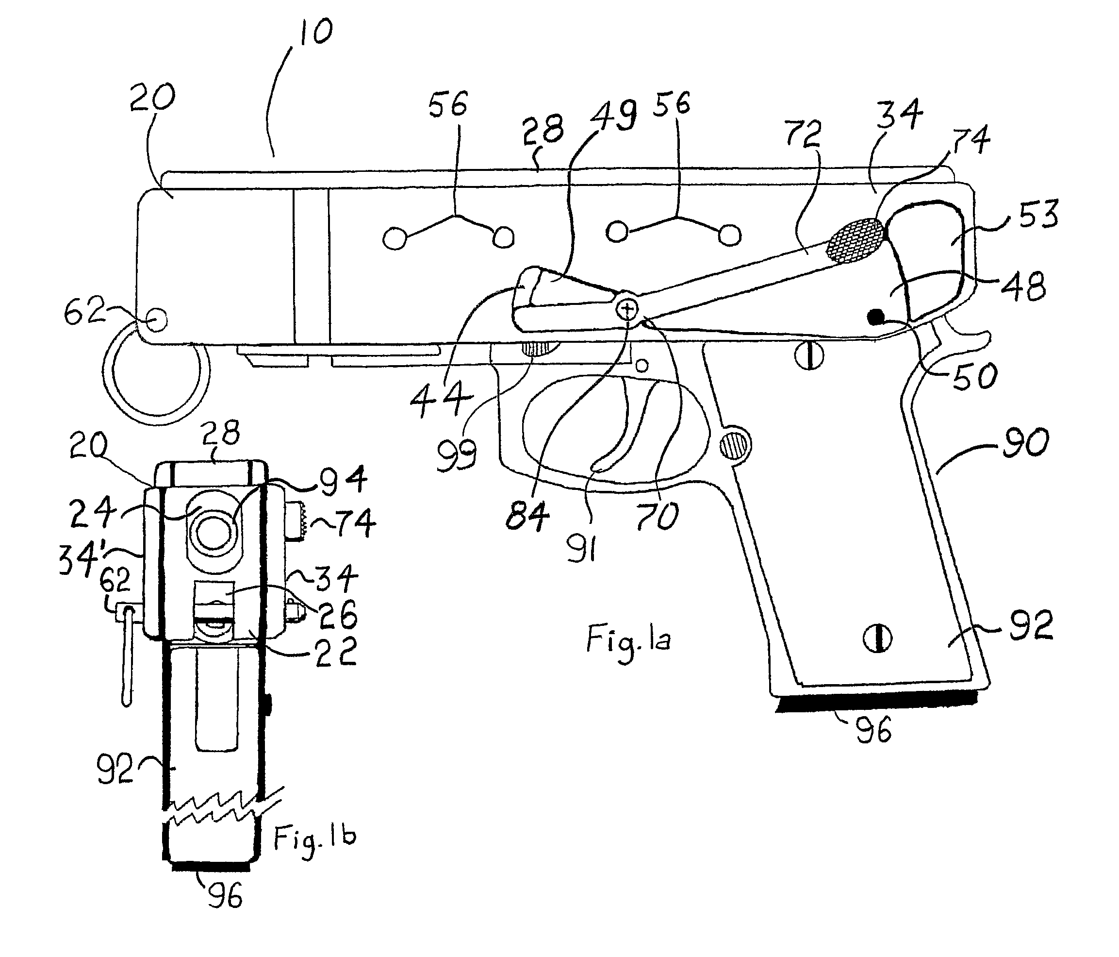 Security holster with locking lever