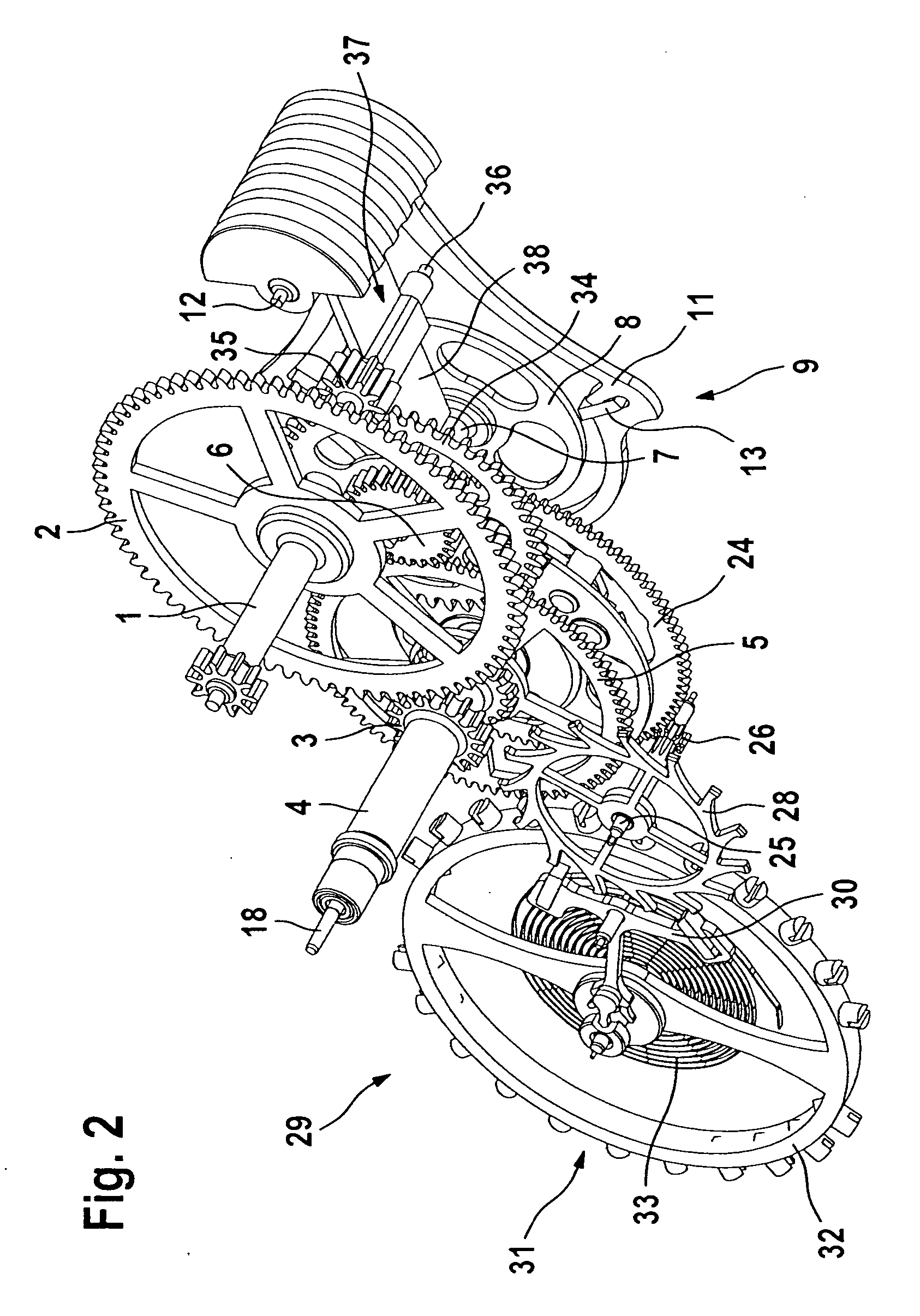 Timepiece with a constant-force device for acting on an oscillating system