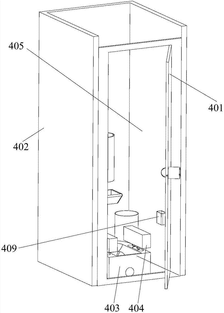 Toilet room structure suitable for public toilet