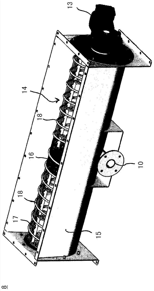 Device for filtering gas flow