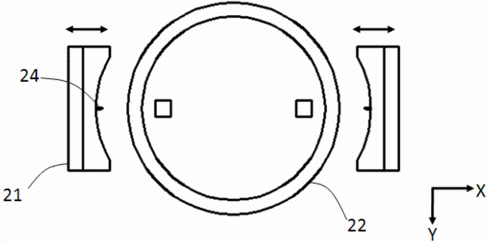 Positioning device for workpiece fixture in ion beam polishing equipment