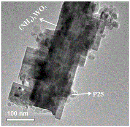 Full-spectral response type ammonium tungsten bronze-titanium dioxide composite photocatalyst