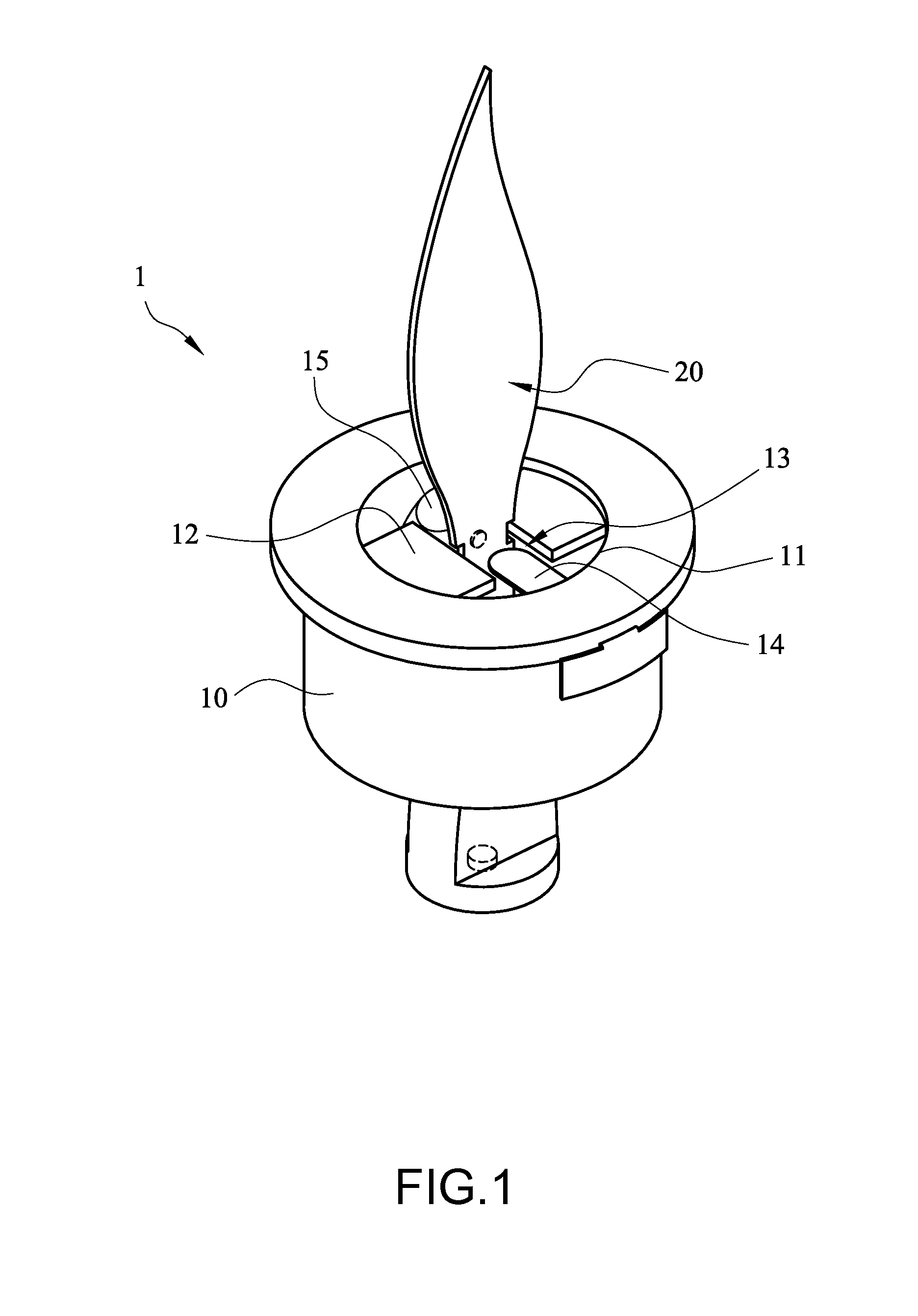 Simulated flame structure