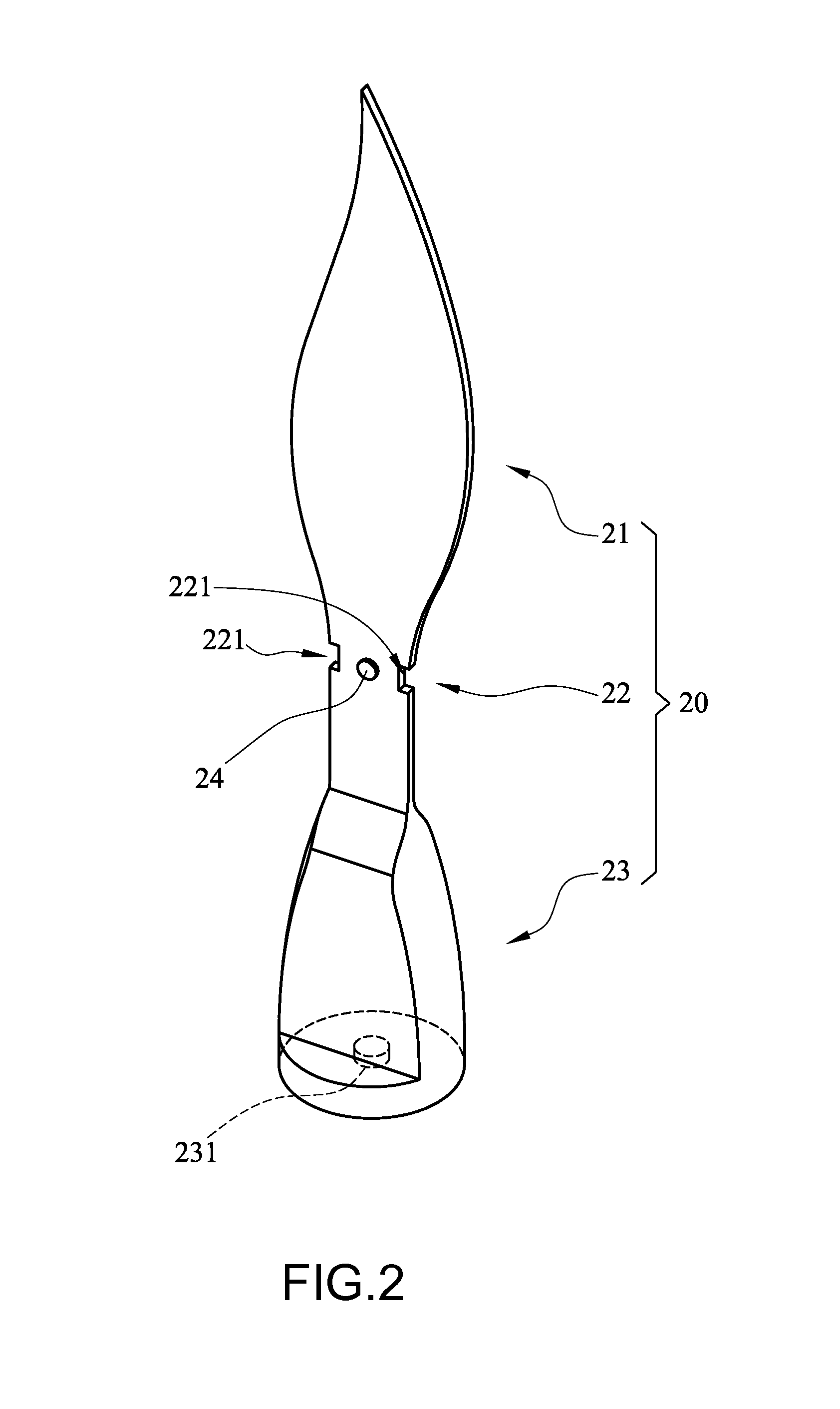 Simulated flame structure