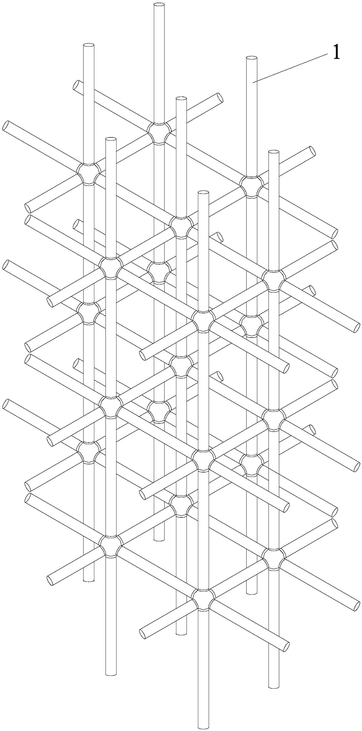 Porous steel pipe combined skeleton grouting karst cave filling structure and construction method