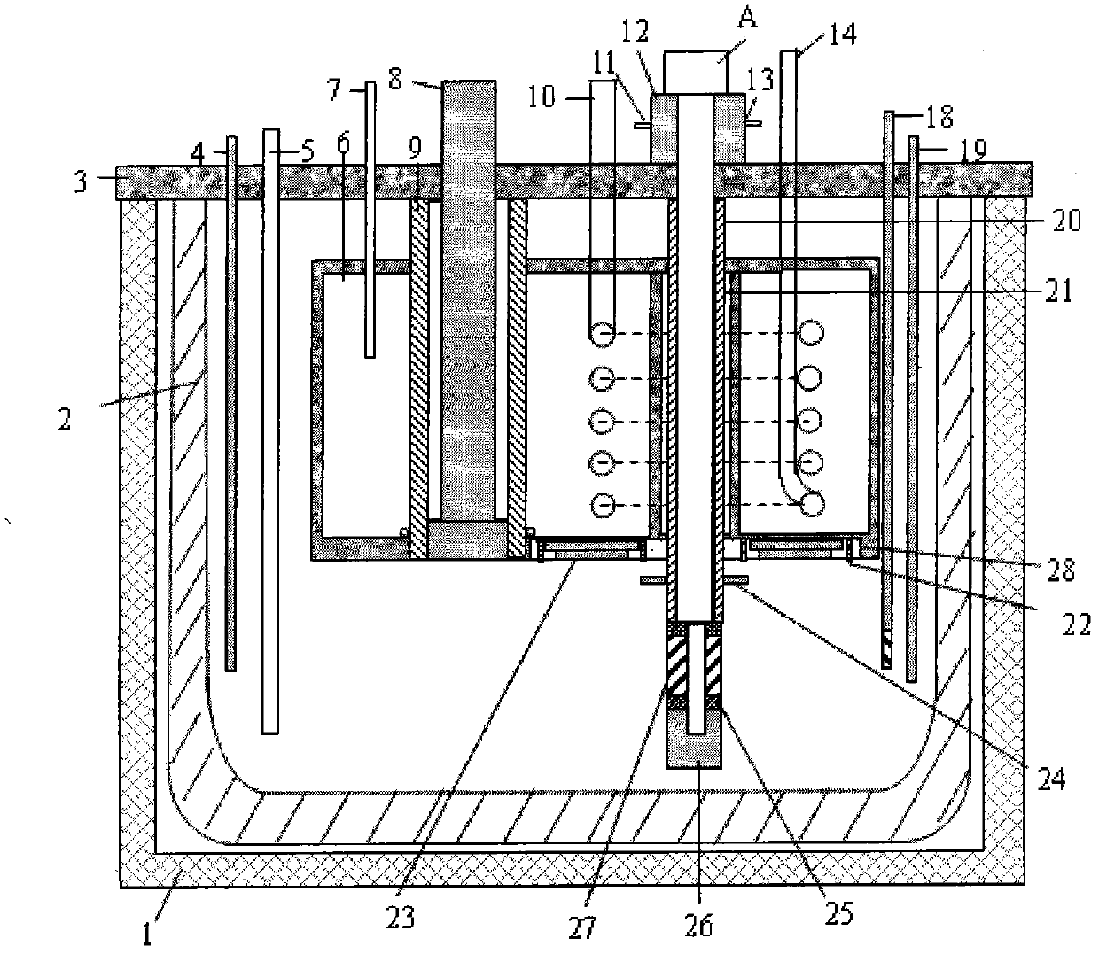 High-temperature high-pressure gas-liquid two-phase corrosion simulated experiment device and experimental method thereof