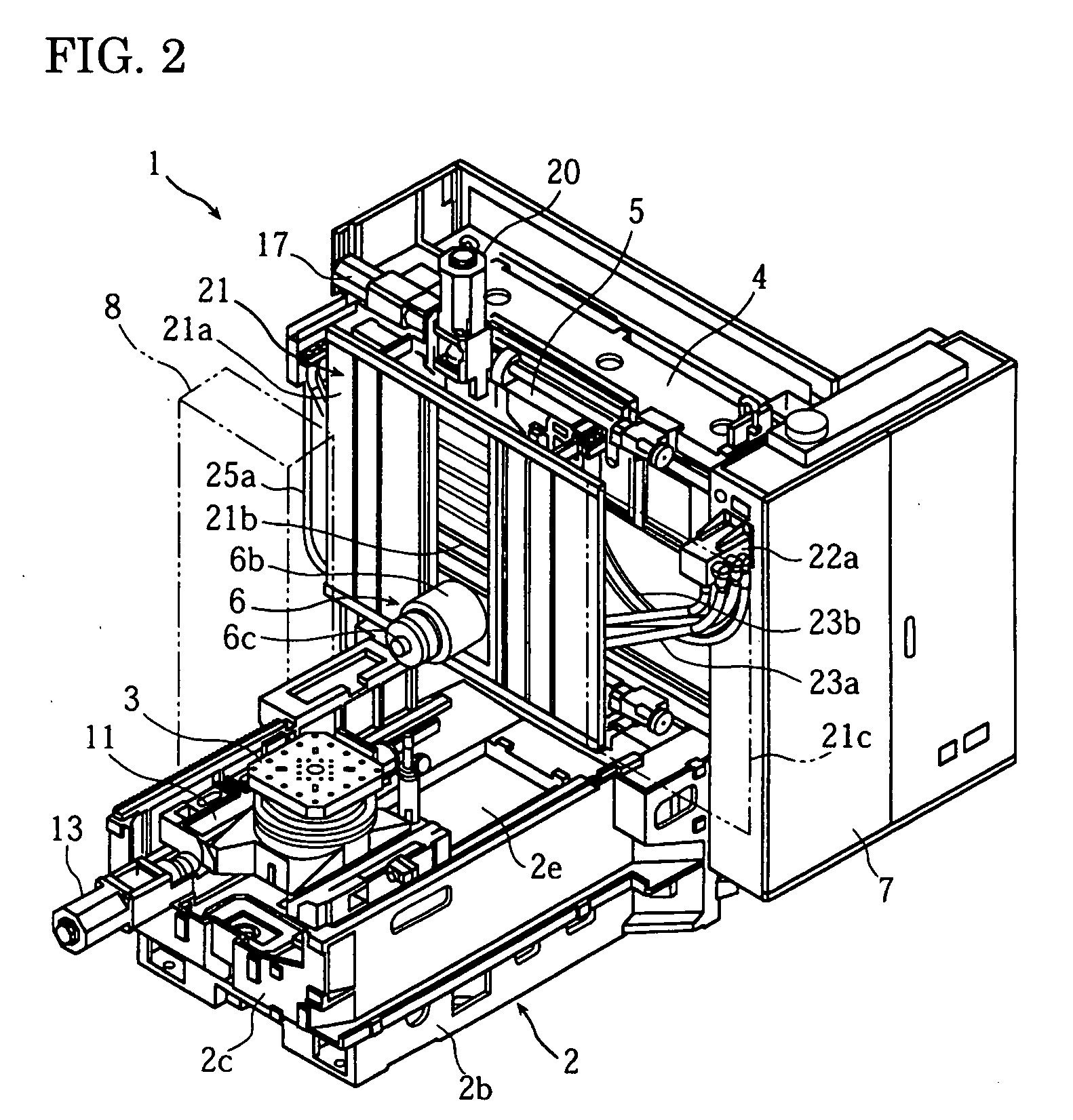 Arrangement structure of machine tool