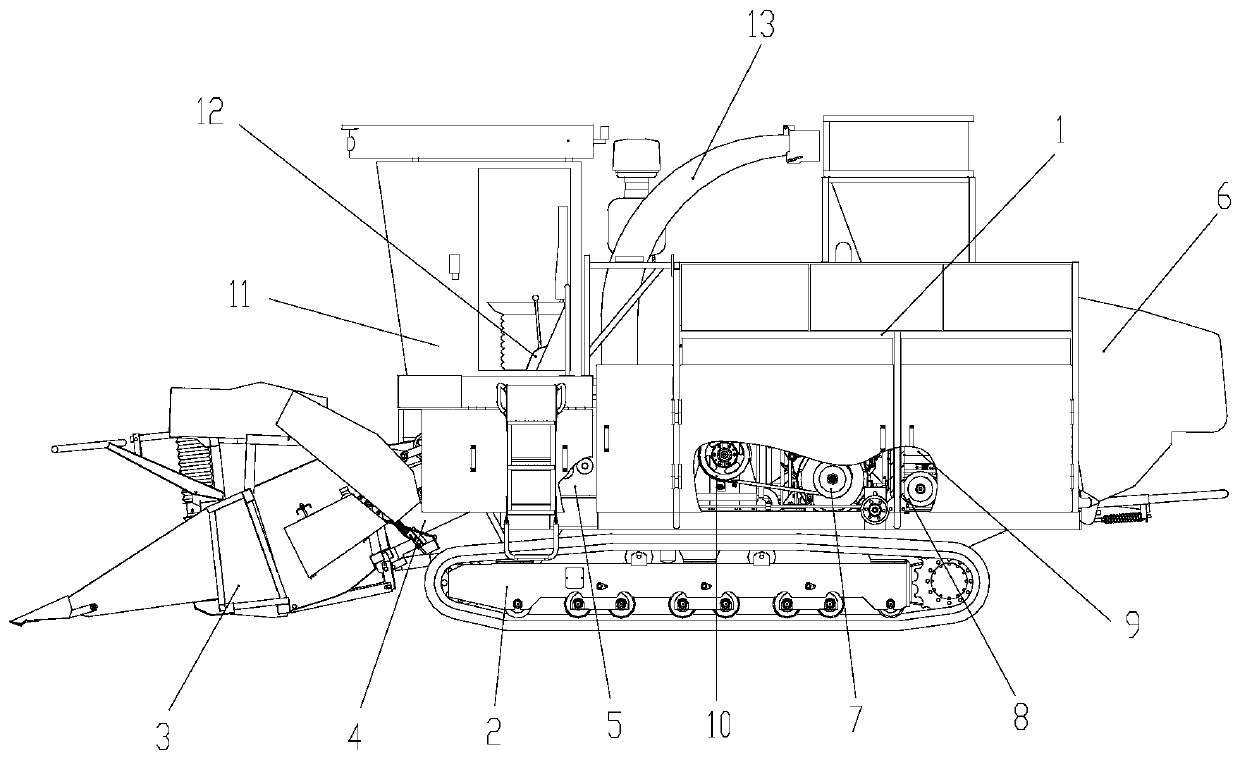 Crawler type shrub harvesting and bundling integrated machine