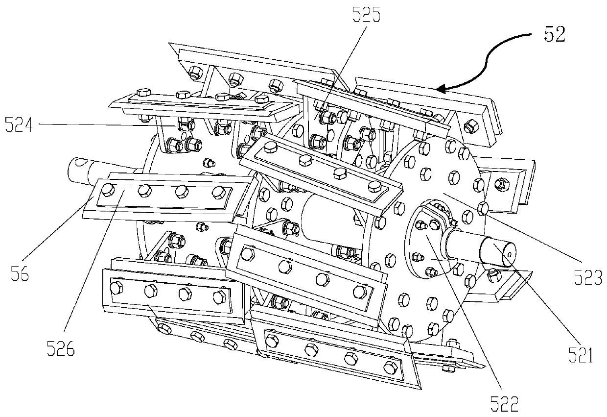 Crawler type shrub harvesting and bundling integrated machine