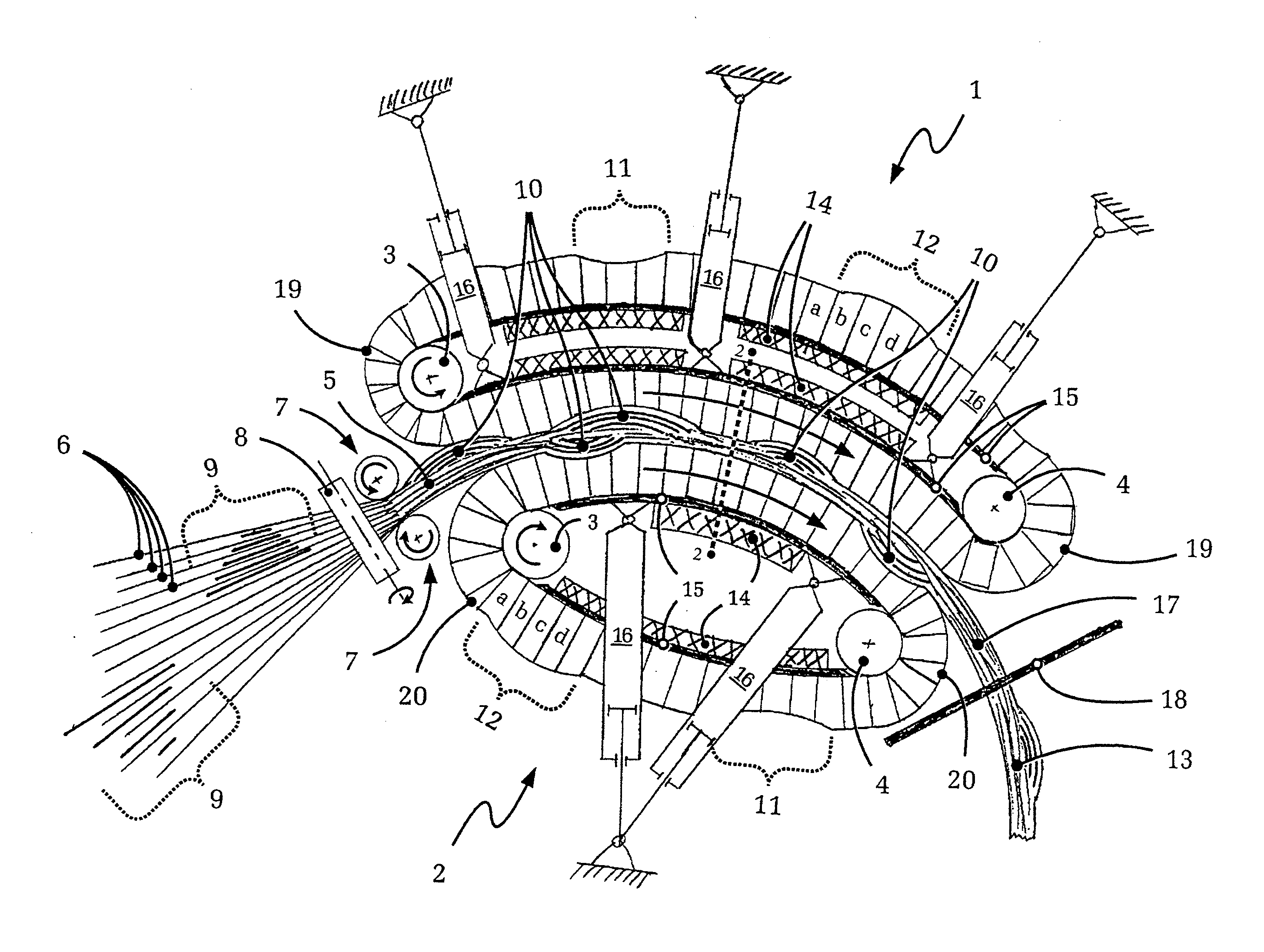 Fibre composite profile component and process and apparatus for continuous production