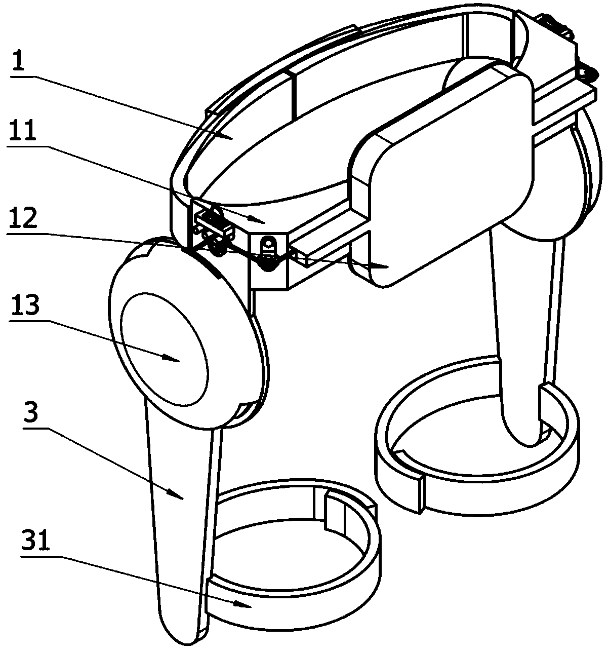 Rope pulling type unpowered walking assisting device