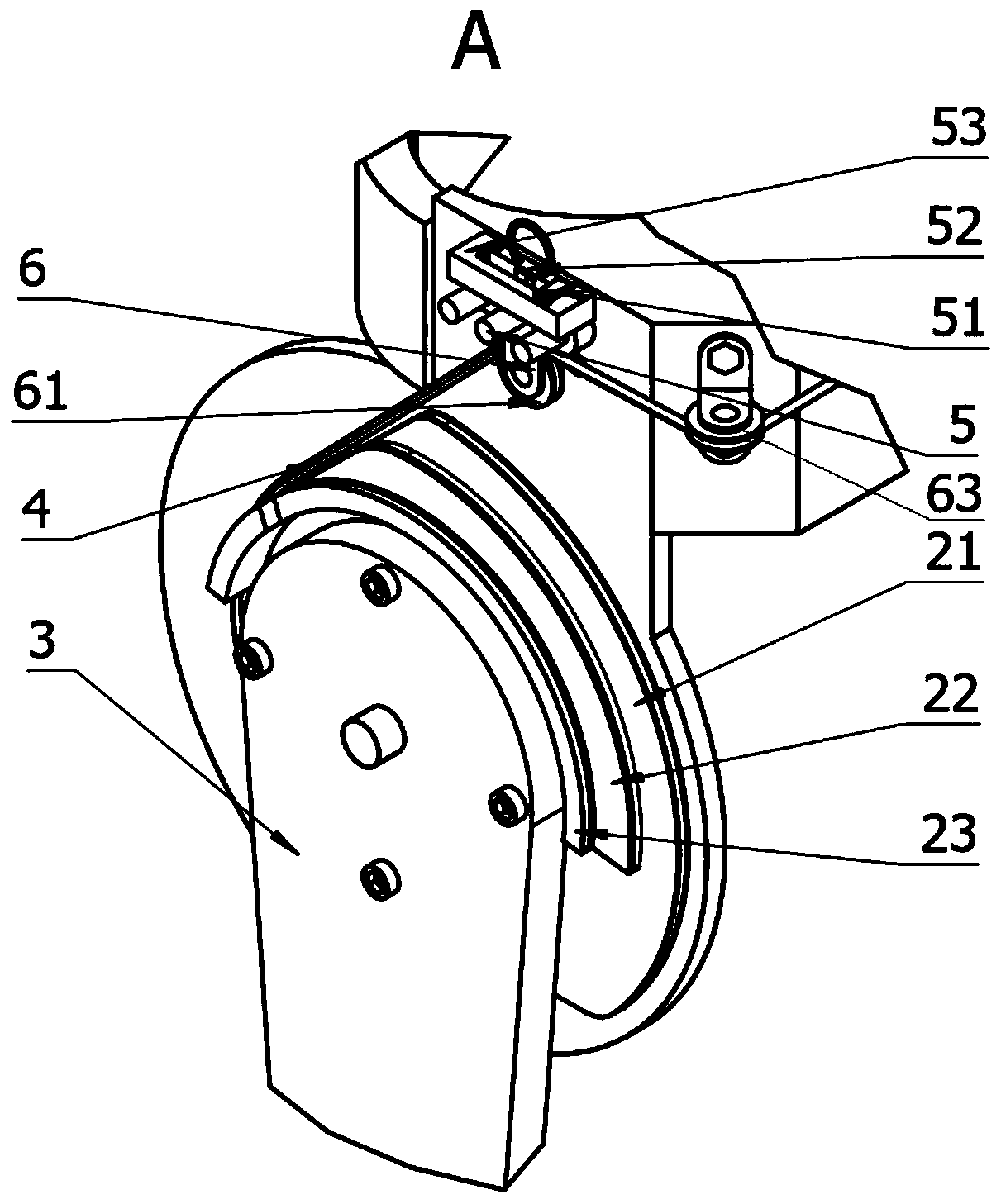 Rope pulling type unpowered walking assisting device