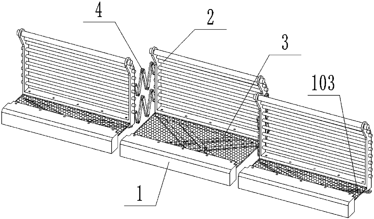 Protective fence plate mechanism used for road and bridge engineering