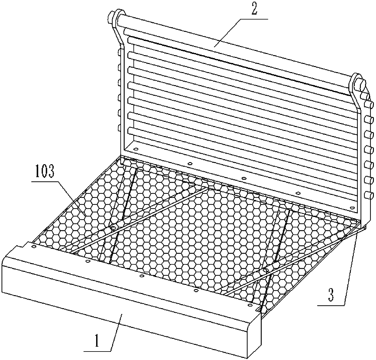 Protective fence plate mechanism used for road and bridge engineering