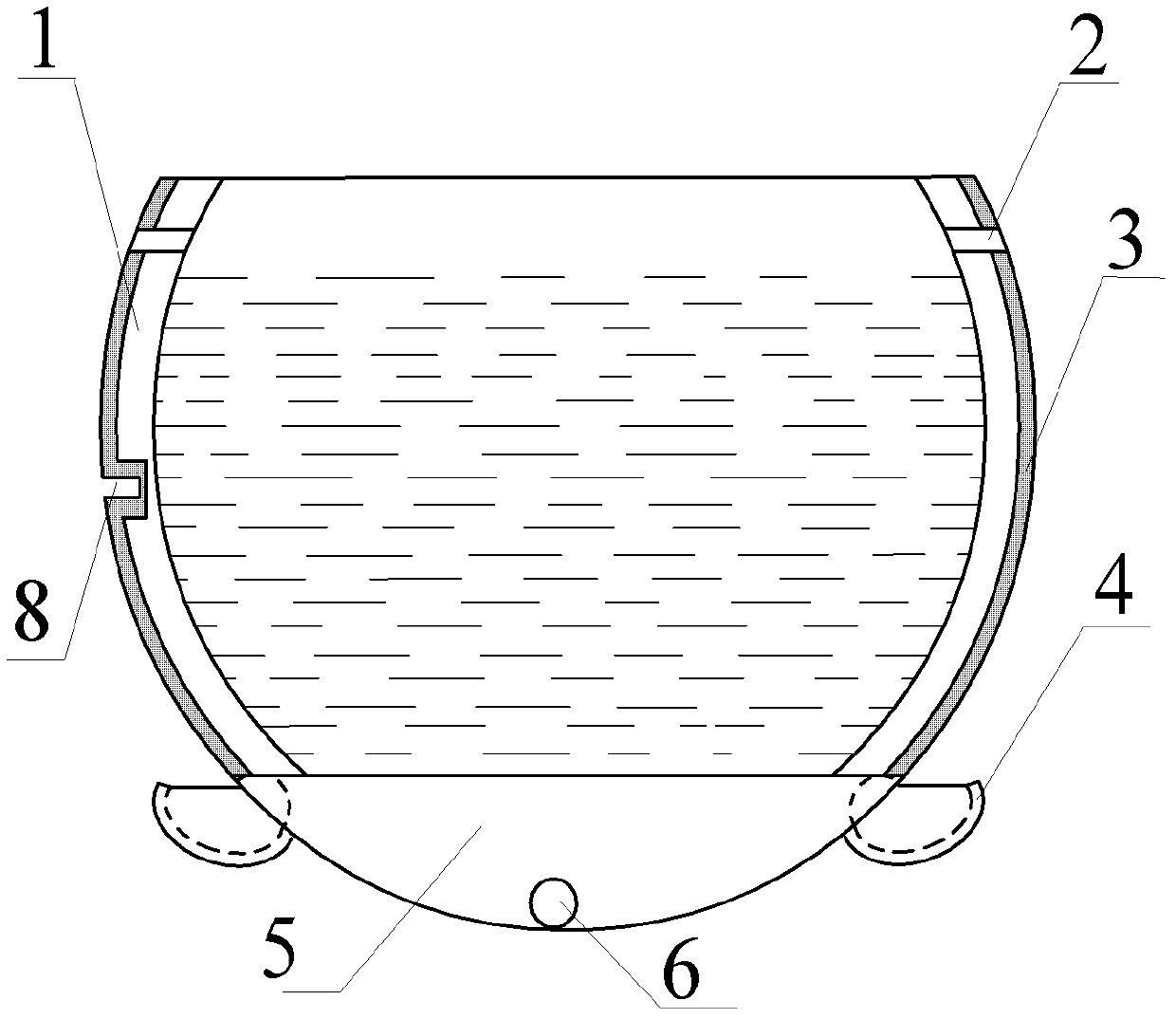 Hydrophilic evaporation tank for tubular solar desalination device