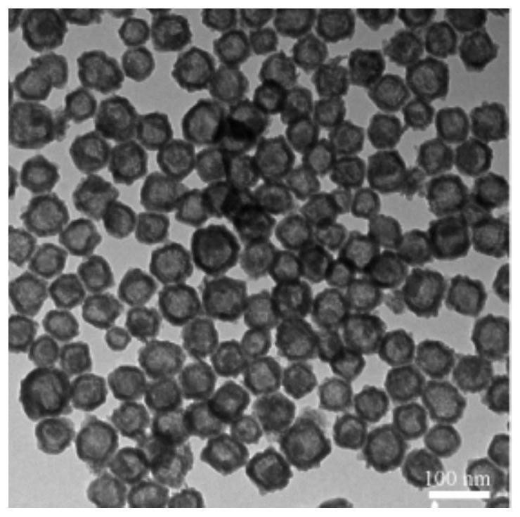 Hollow Cu7S4 nano cubic structure and preparation method and application thereof