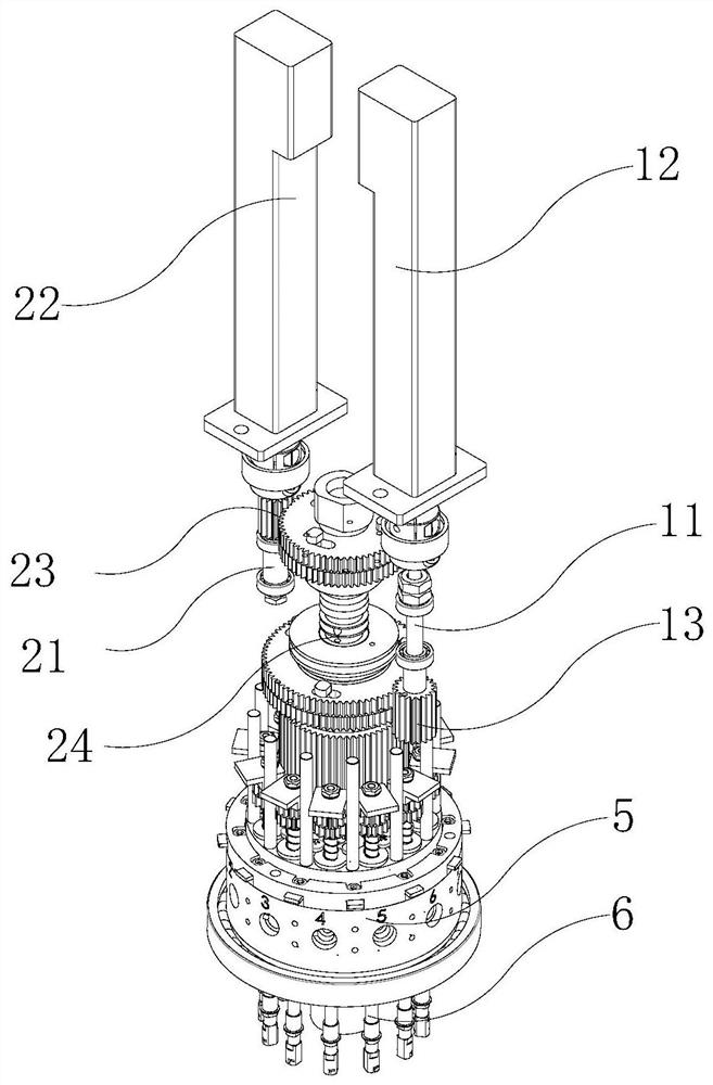 Mounting position driving device of annular mounting head