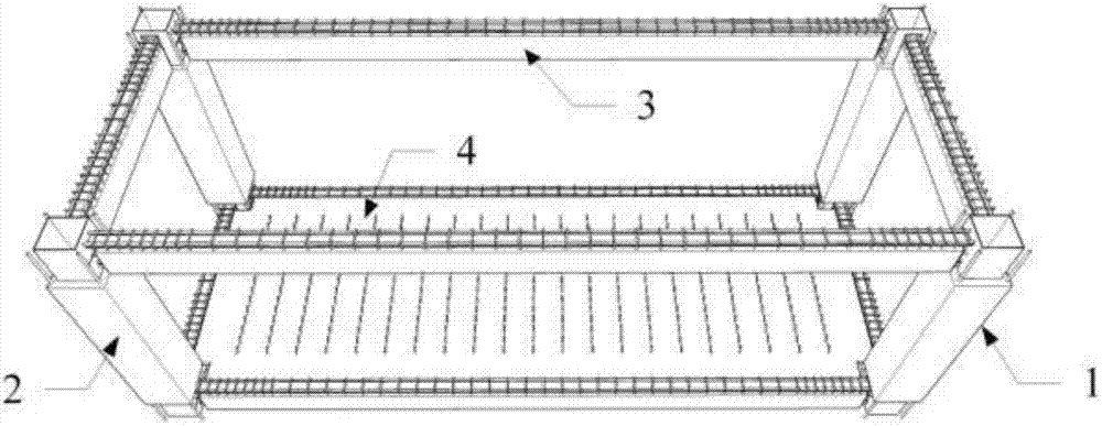 Modular prefabricated steel-concrete combination frame structure