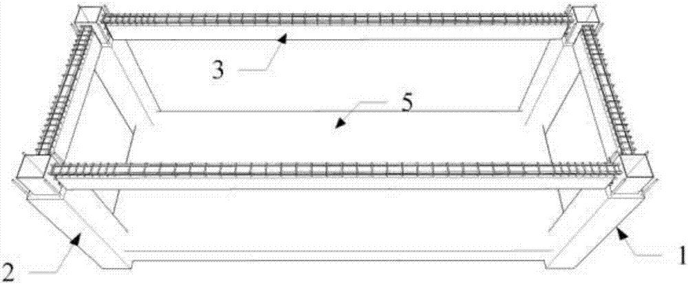 Modular prefabricated steel-concrete combination frame structure