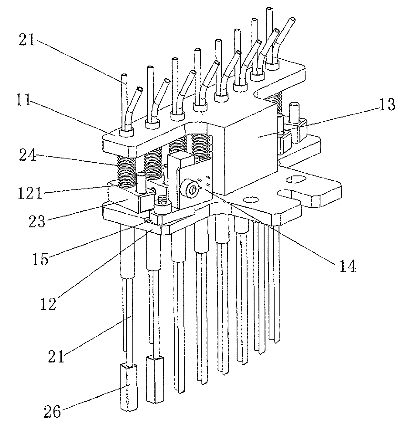 Reaction cuvette wash unit