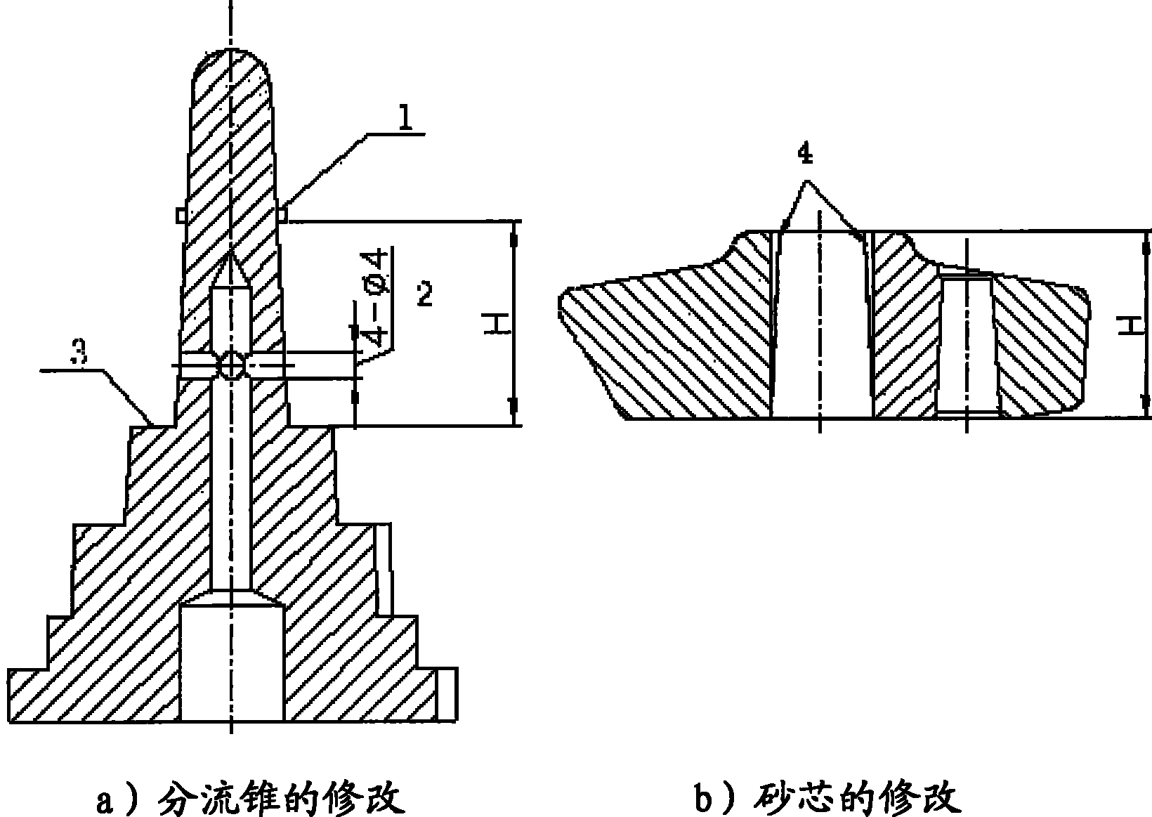 Multifunctional sprue spreader system for solving positioning and exhausting of sand core