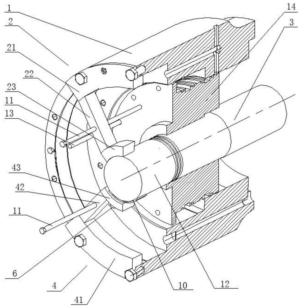 Auxiliary tooling and assembly and disassembly method for axial assembly and disassembly of precision parts of turbine main engine