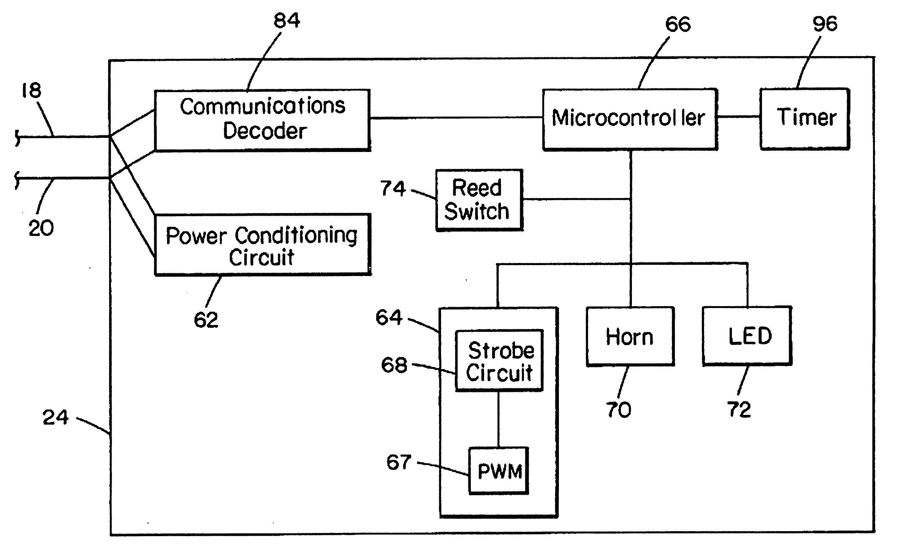 Alarm system with speaker