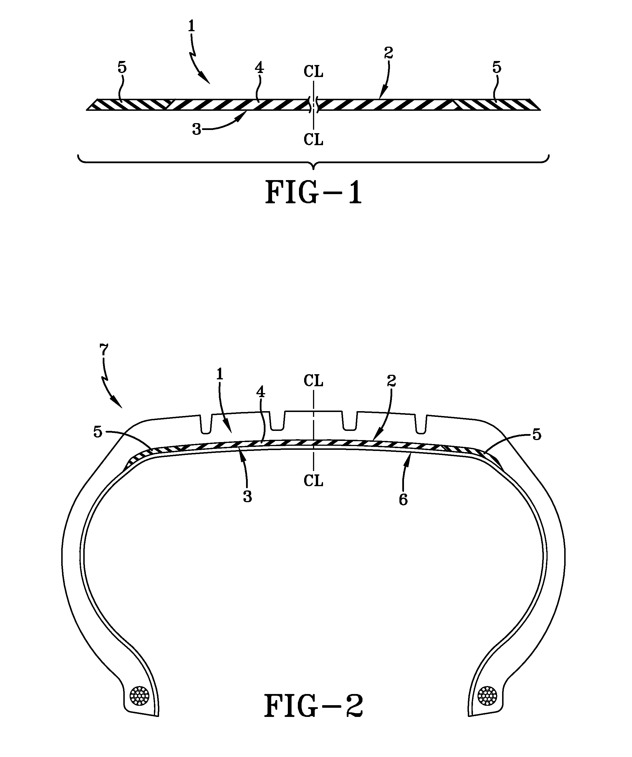 Tire with zoned built-in sealant layer