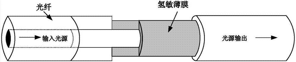 Micro-nanofiber sensor used for detecting dissolved hydrogen in transformer oil