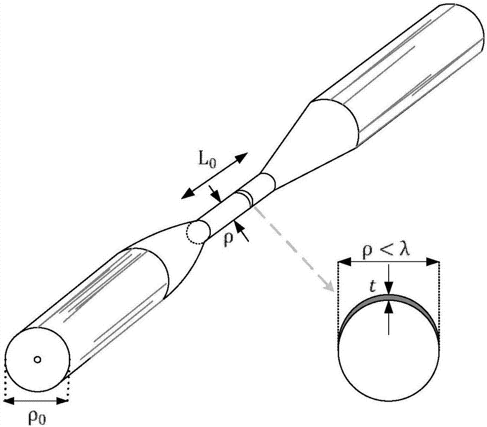 Micro-nanofiber sensor used for detecting dissolved hydrogen in transformer oil