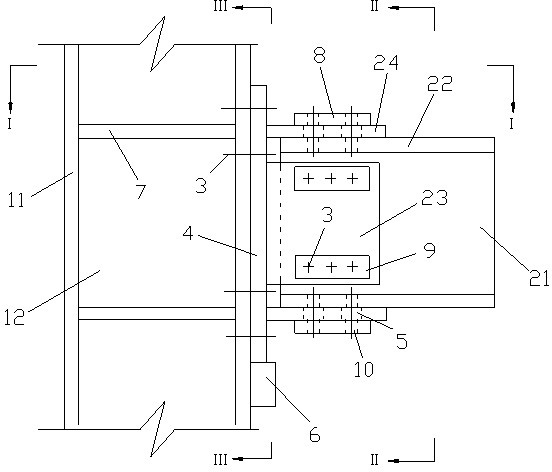 Reamed steel structure beam-column joint connected via end plate and construction method for same