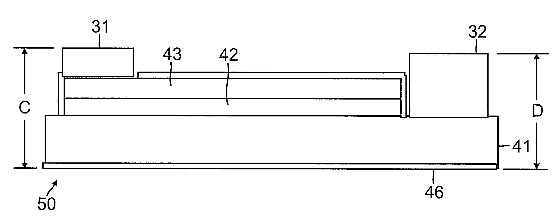 Top contact LED thermal management