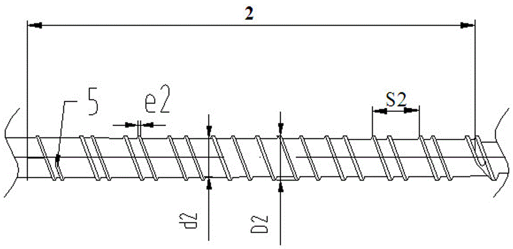 Special screw for single-screw plastic extruding machine