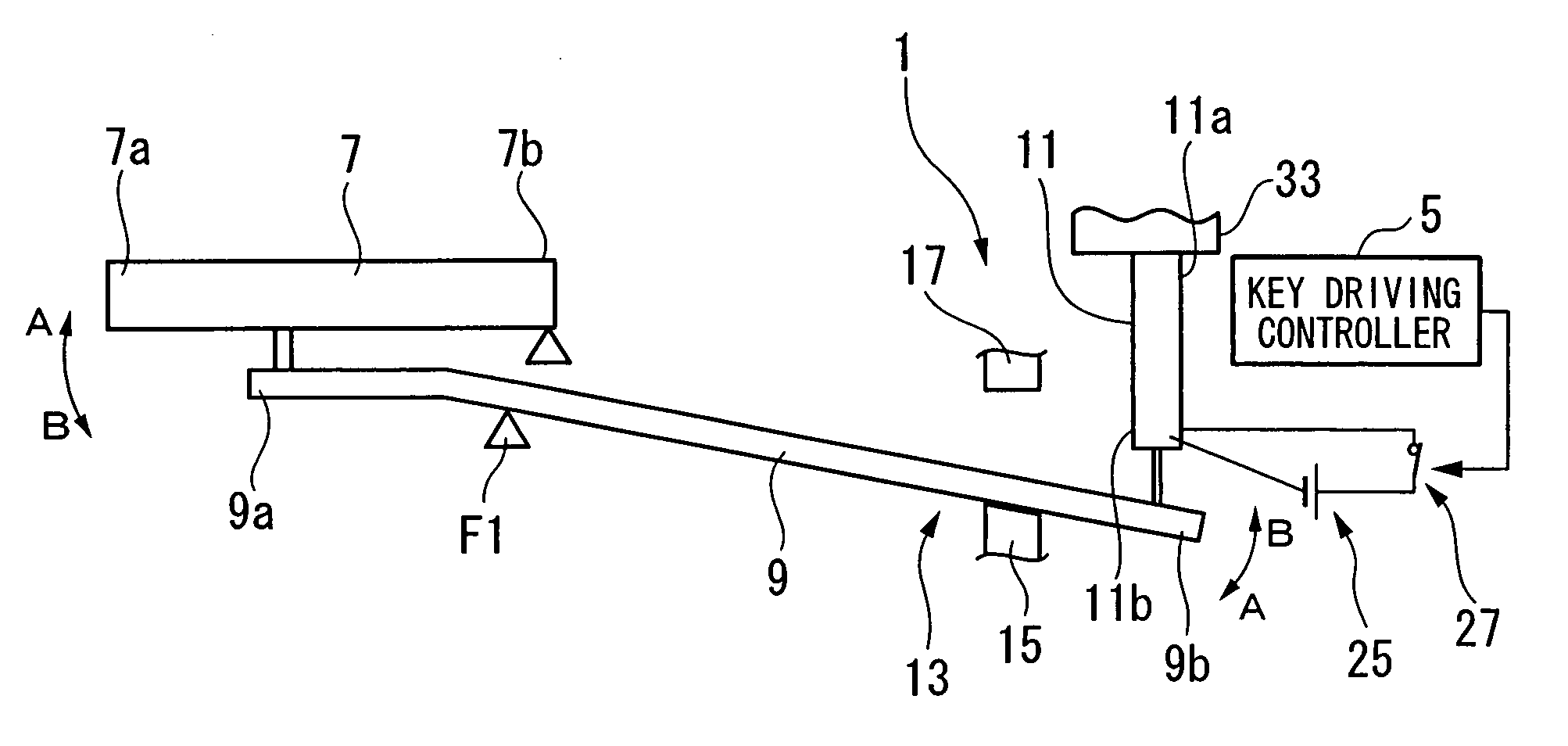 Key driving apparatus and keyboard musical instrument