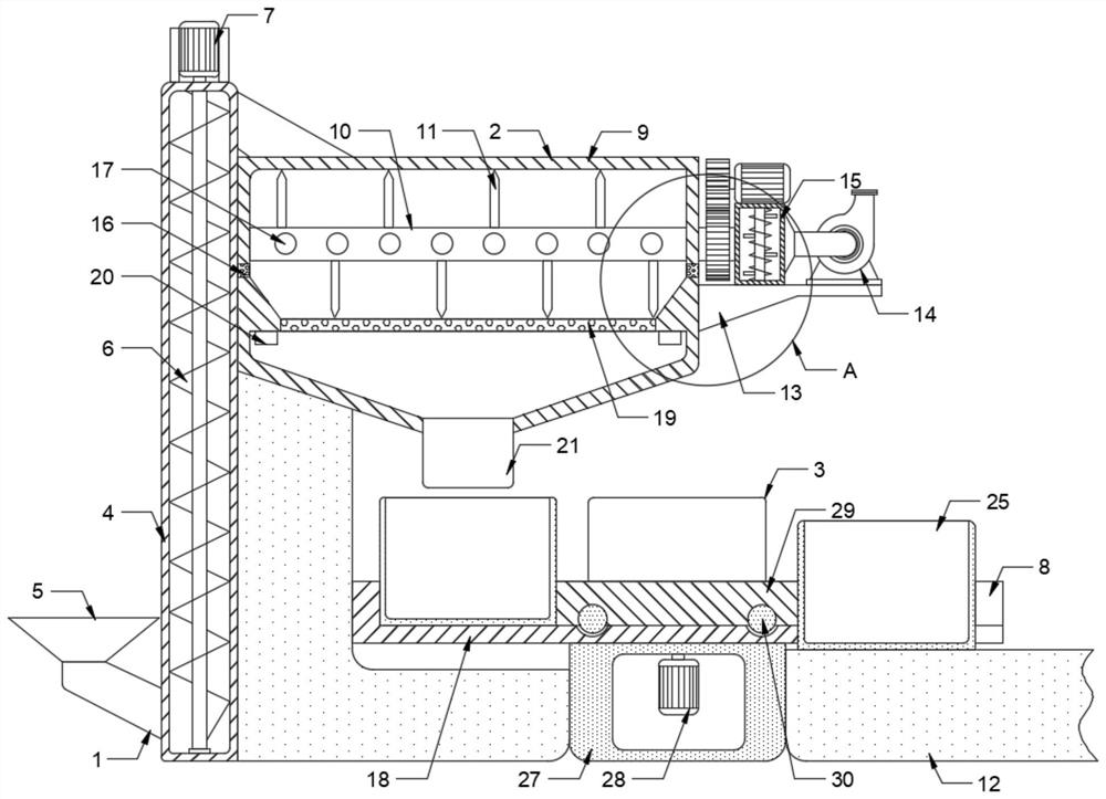 Pre-drying equipment for pig feed production