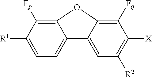 Fluorinated dibenzofuran and dibenzothiophene derivatives