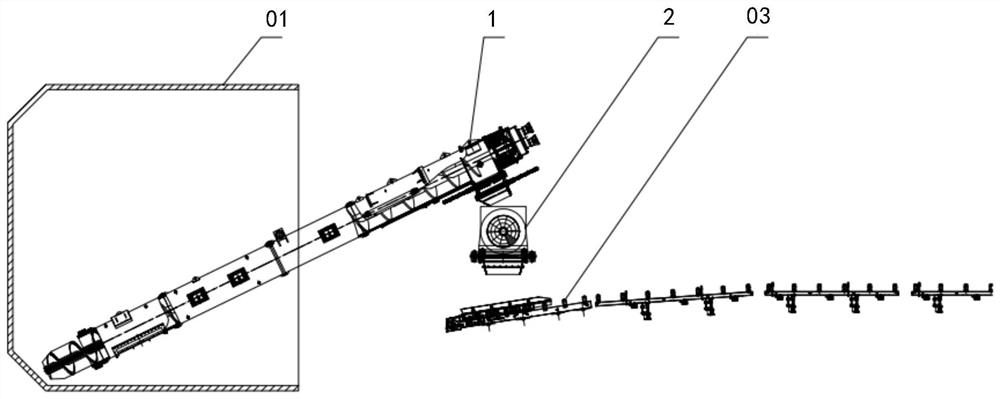 Shield tunneling machine dregs transporting system