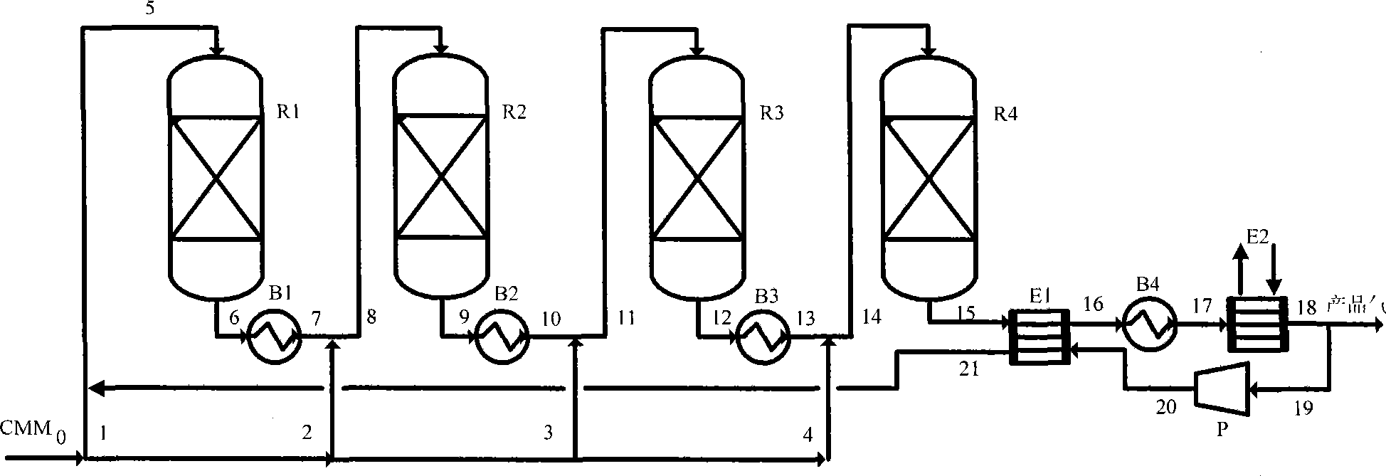 Catalysis deoxidization process for coal bed gas of coal mine zone