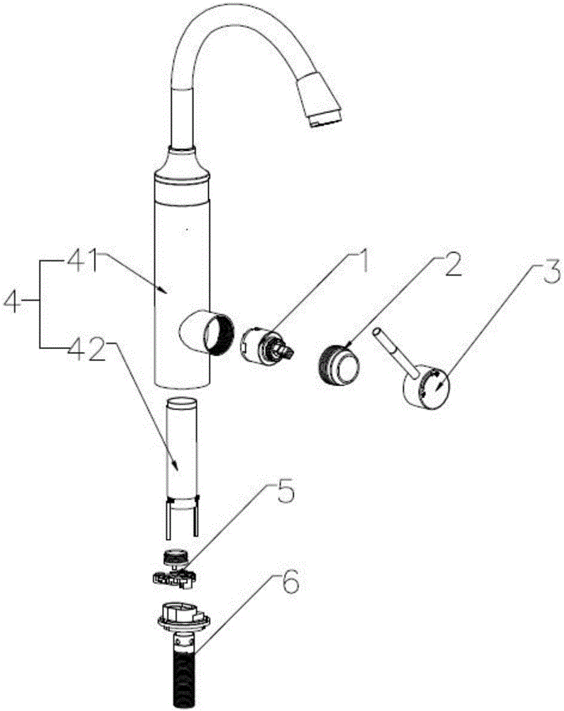 Control valve used for electric heating faucet and work method of control valve