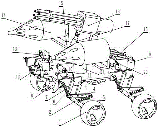 Military investigation and attack integrated robot