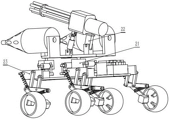 Military investigation and attack integrated robot