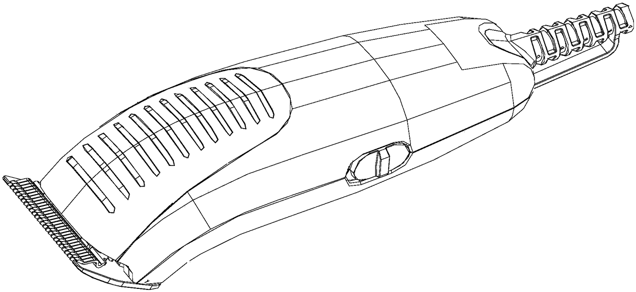 Electric clippers with detachable fixed and movable blades