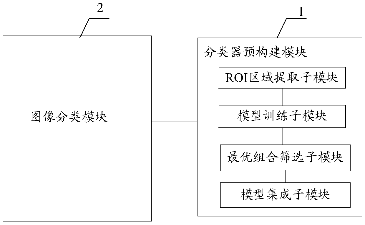 Medical image classification device and system